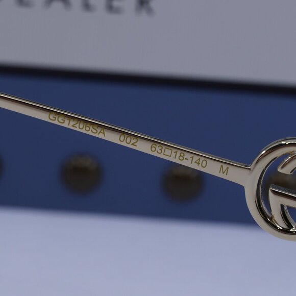 Gucci GG1206SA 002 Round Sunglasses - Gold/Grey - Picture 8 of 11